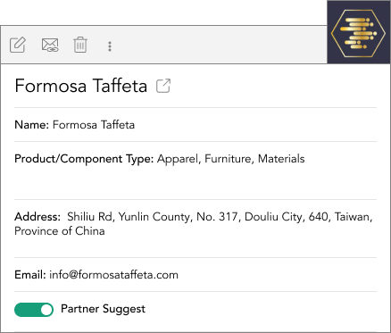Formosa Taffeta Partner Card